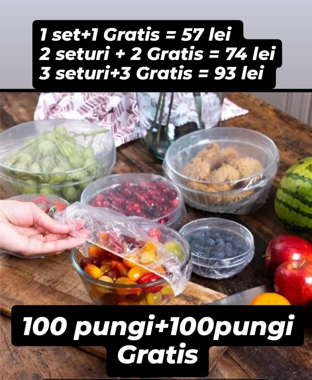 Capace tip Folie Alimentara Elastica